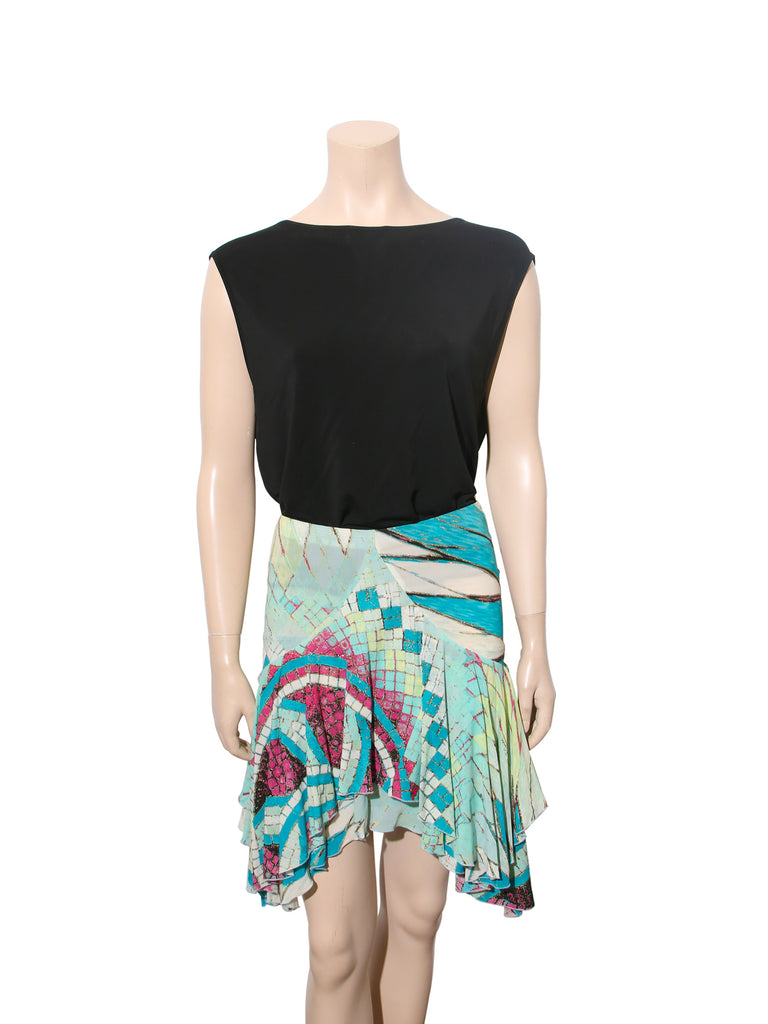 Roberto Cavalli Printed Silk Skirt