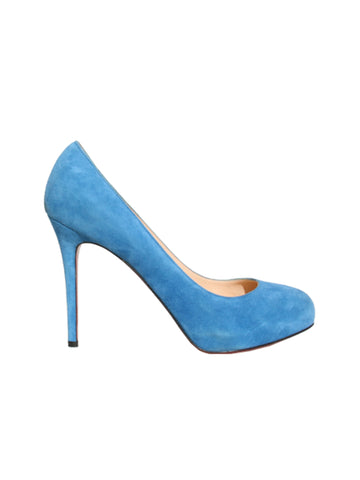 Suede Round Toe Pumps