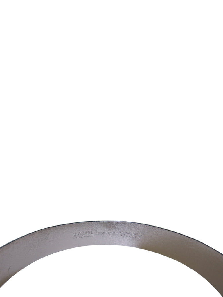 Michael Kors Snakeskin Print Leather Belt