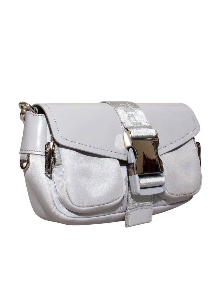 Tessuto Spazzolato-Trimmed Cross Body Bag