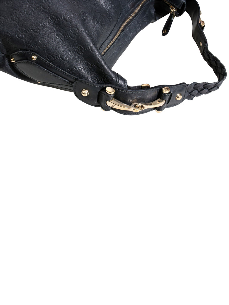 Leather GG Embossed Shoulder Bag