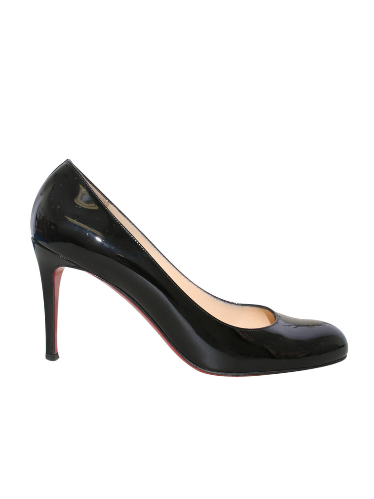 Christian Louboutin Patent Leather Round Toe Pumps