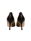 Gucci Monogram Peep-Toe Heels