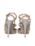 100mm Patent Rockstud Ankle Strap Heels