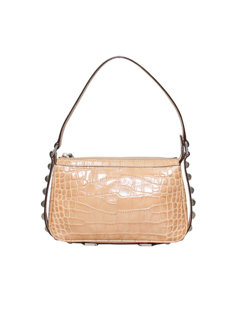 Versace Vintage Embossed Leather Shoulder Bag