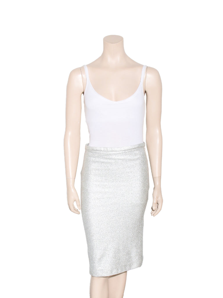 Metallic Tube Skirt