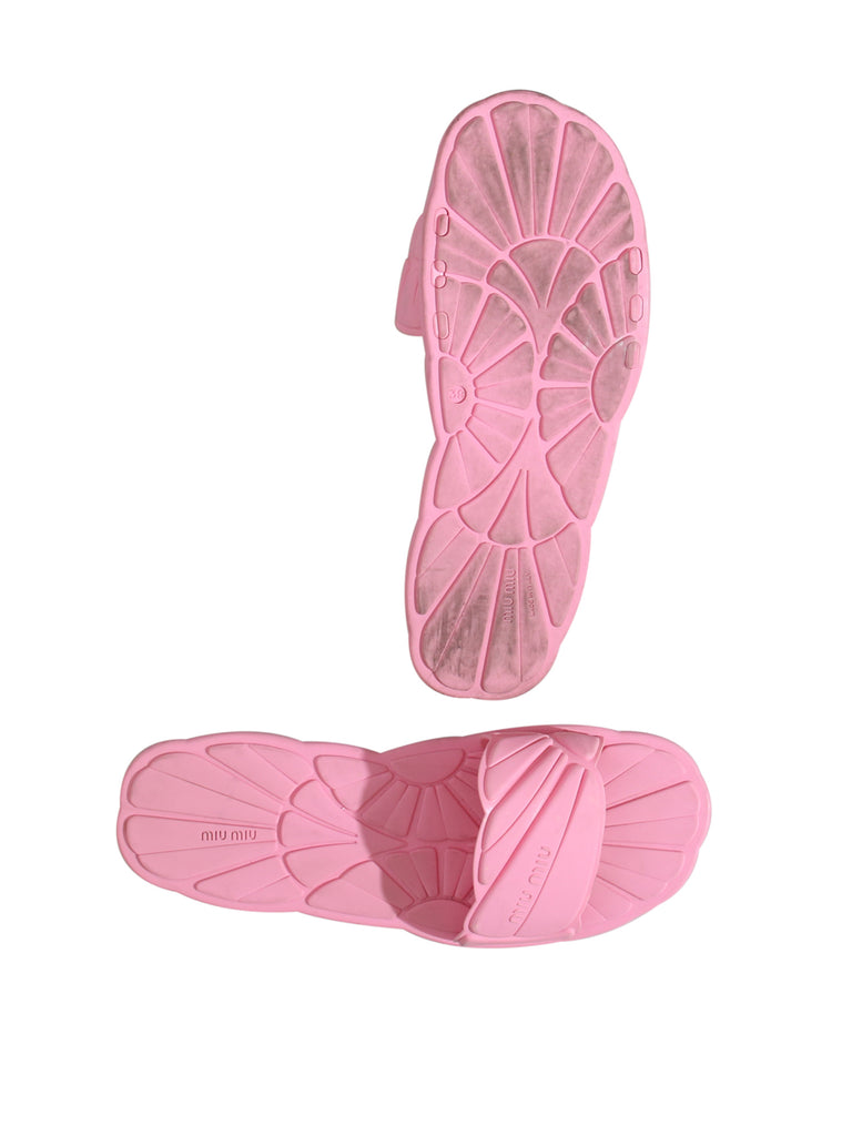 Miu Miu Rubber Slide Sandals
