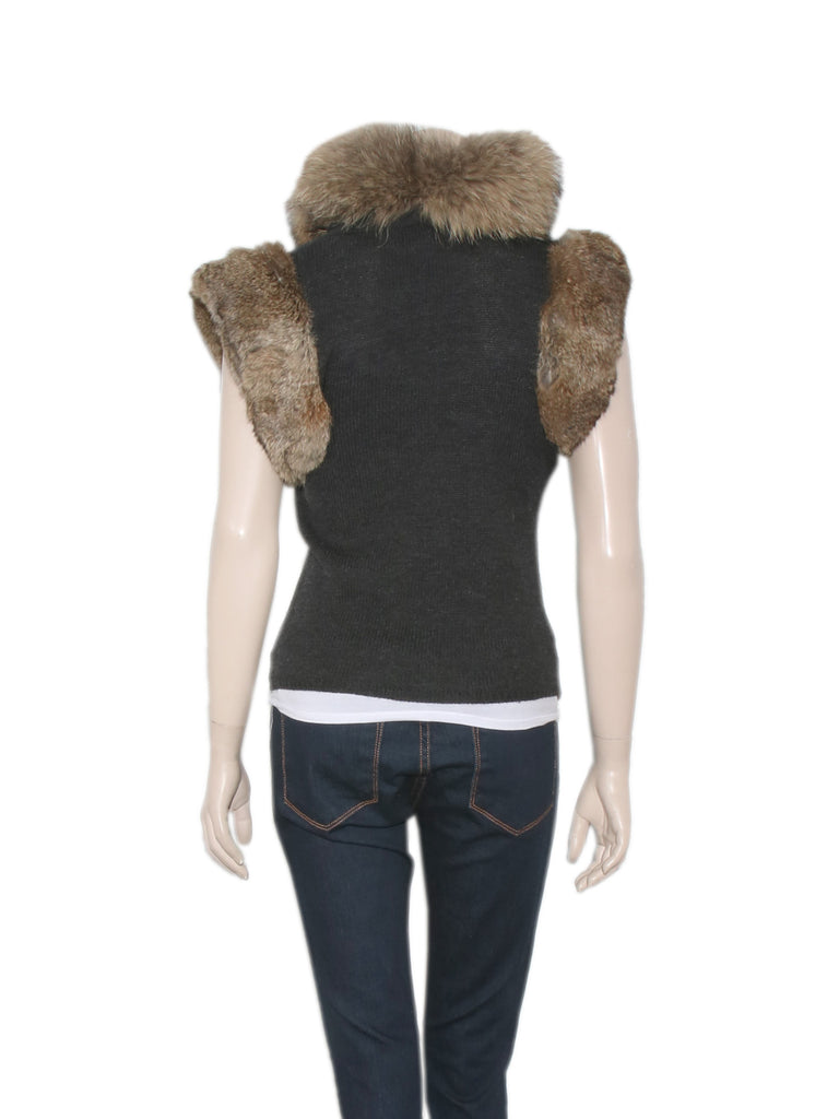 DVF Lupa Fur-Trimmed Vest