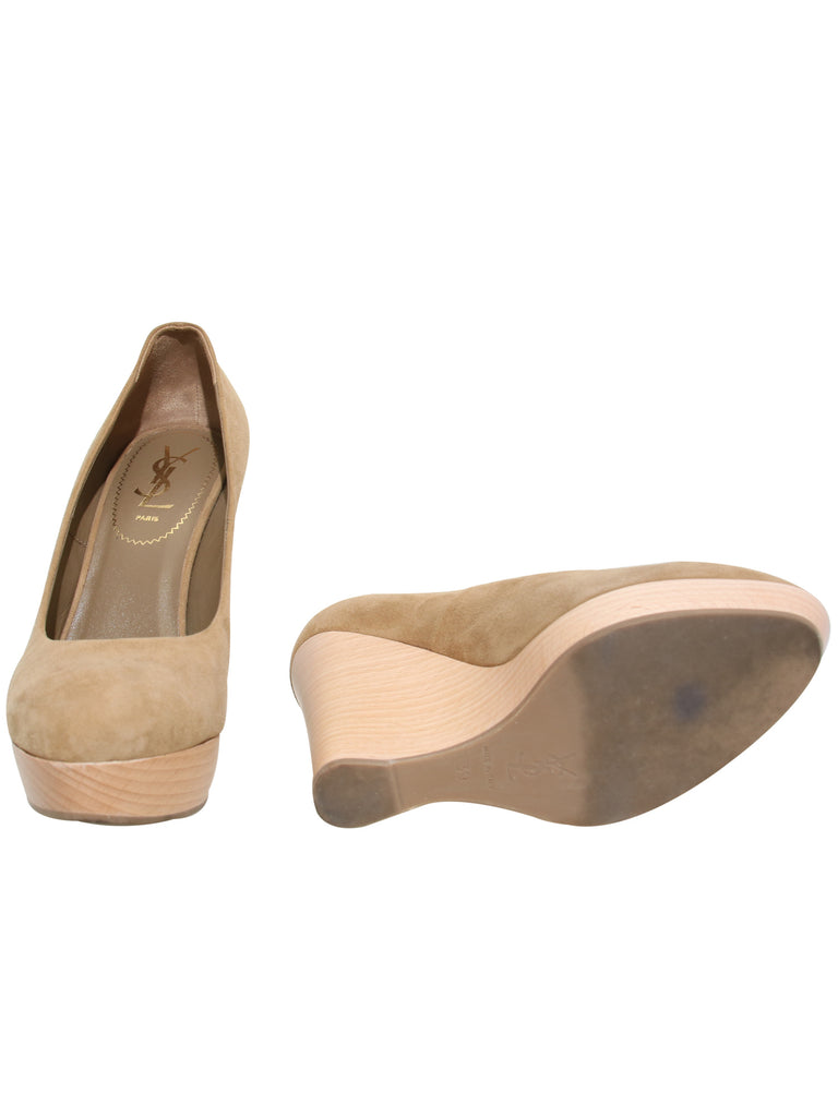 YSL Suede Maryna Wedges