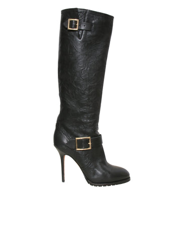 Leather Knee-High Boots