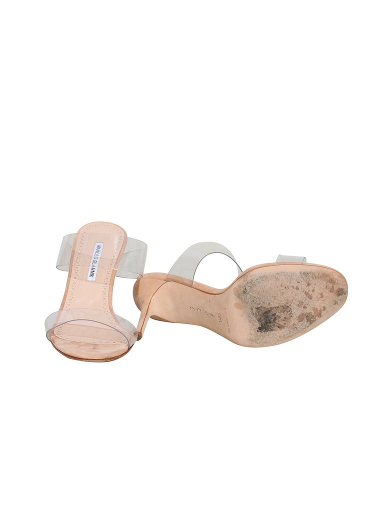Manolo Blahnik Clear Slides
