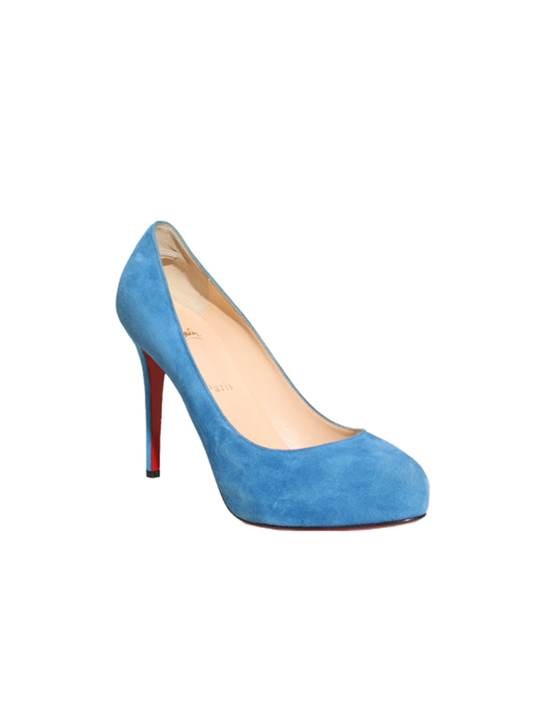 Suede Round Toe Pumps