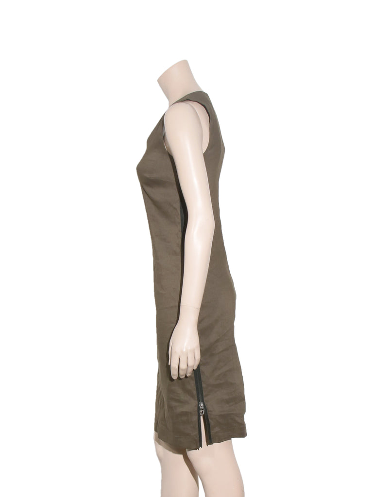 Sarah Pacini Linen Sleeveless Dress