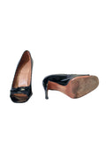 Alaïa Patent Leather Peep-Toe Pumps