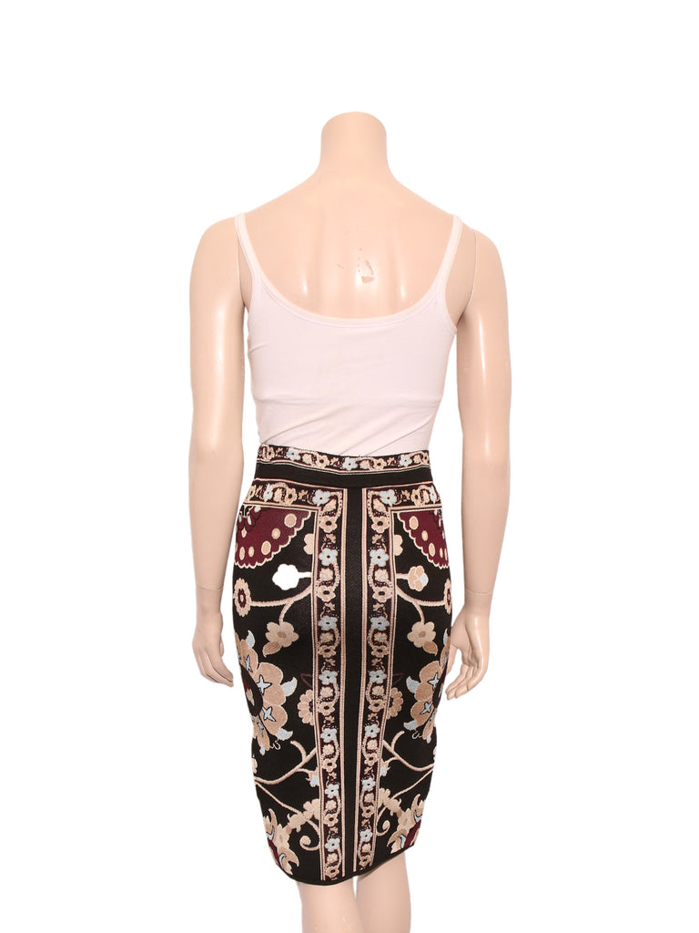 Ronny Kobo Printed Knit Skirt