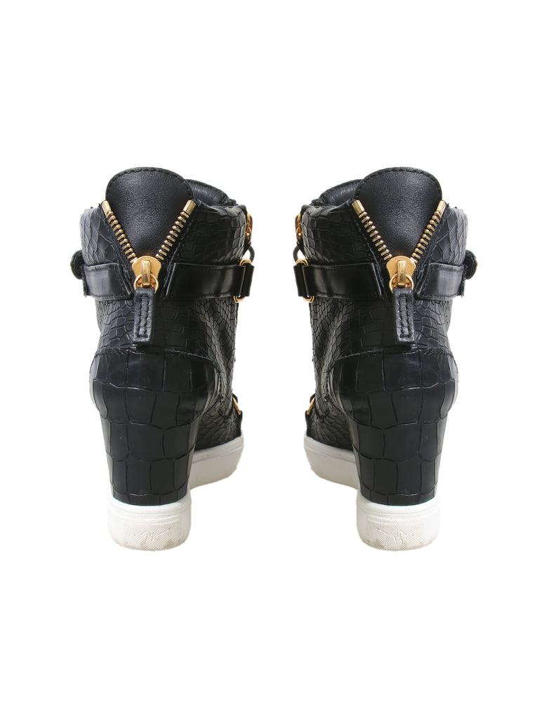 Giuseppe Zanotti Embossed Wedge Sneakers