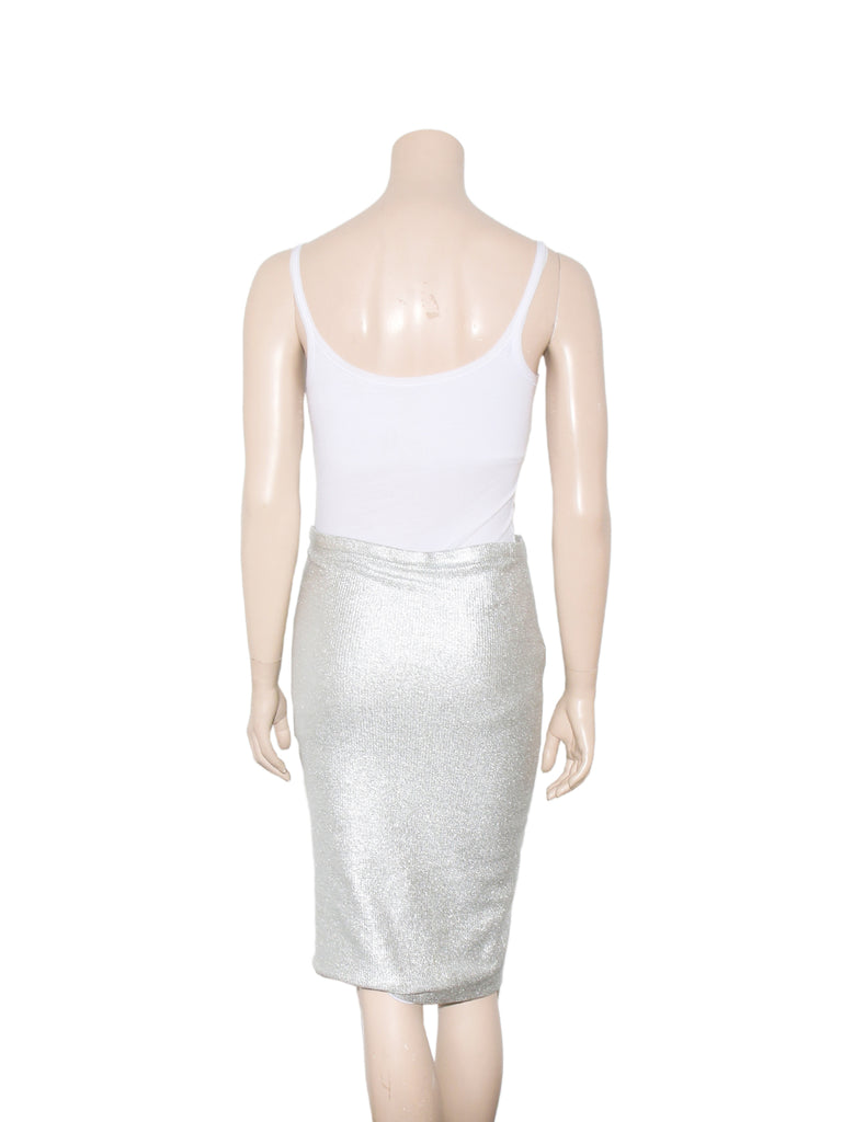 Metallic Tube Skirt