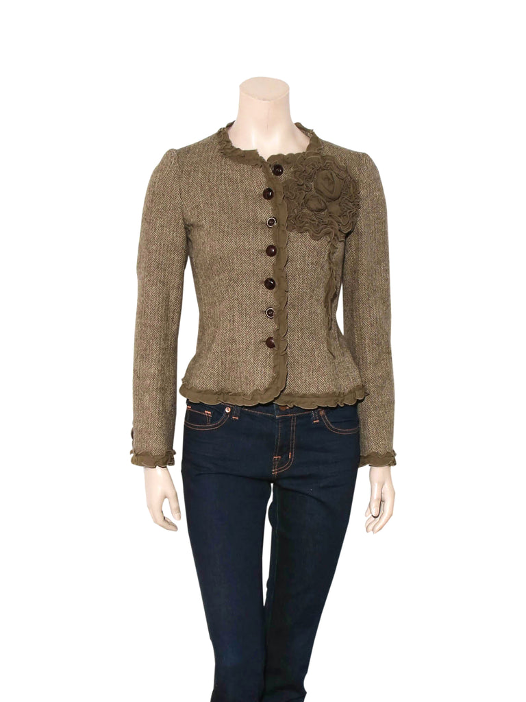 Moschino Flower Appliqué Blazer