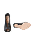 Gianvito Rossi Leather Open-Toe Booties