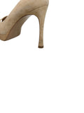 YSL Suede Peep-Toe Pumps