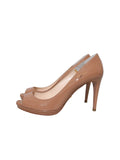Prada Patent Peep-Toe Heels