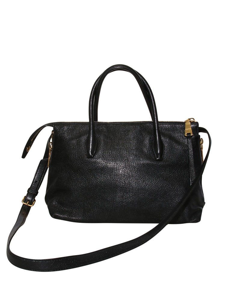 Miu Miu Madras Leather Tote
