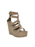 Jimmy Choo Suede Braided Wedge Sandals