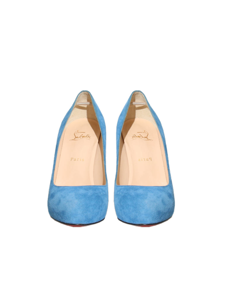 Suede Round Toe Pumps