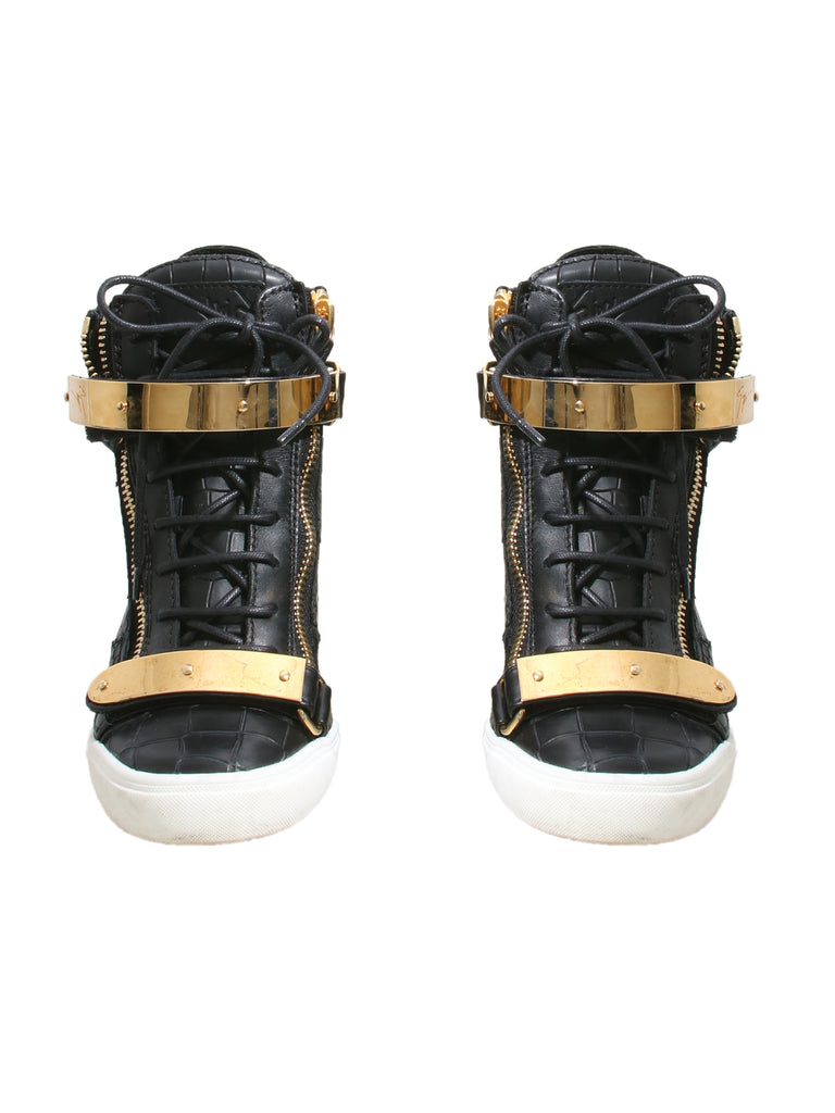 Giuseppe Zanotti Embossed Wedge Sneakers