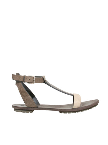 Brunello Cucinelli Monili-Accented Leather Flat Sandals