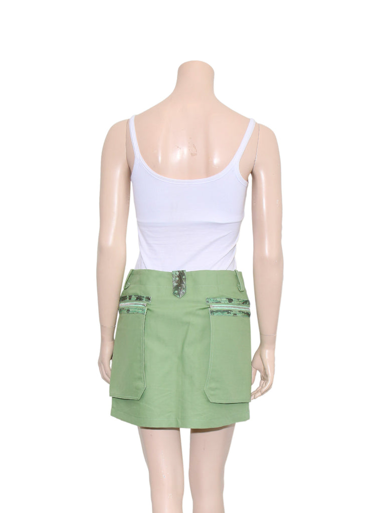 Kenzo Leather Detail Skirt