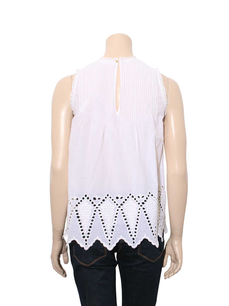 Ulla Johnson Sleeveless Eyelet Top