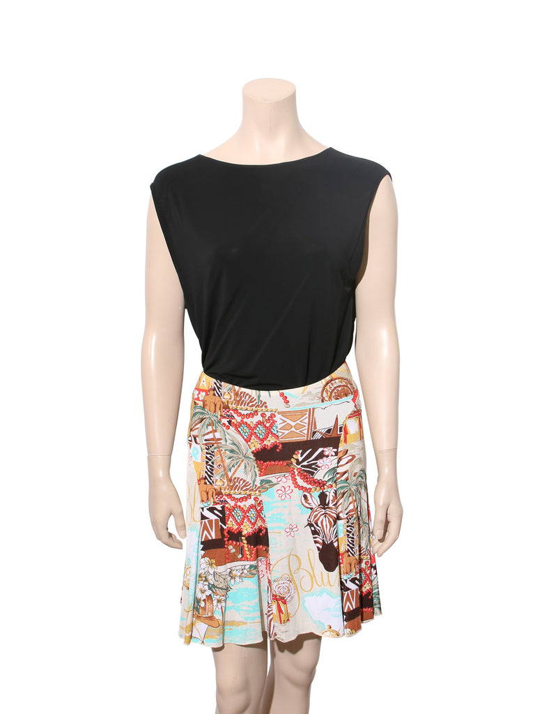 Blumarine Printed Jersey Skirt