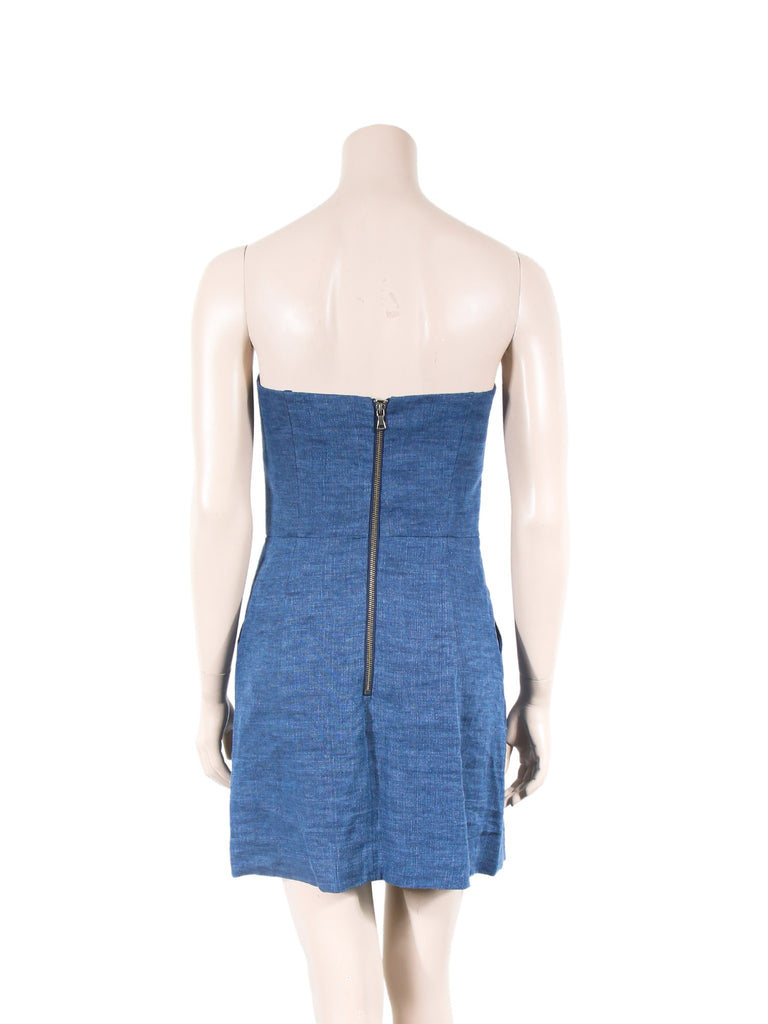 Milly Strapless Linen Dress
