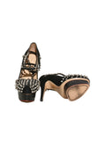 Studded Suede Pumps