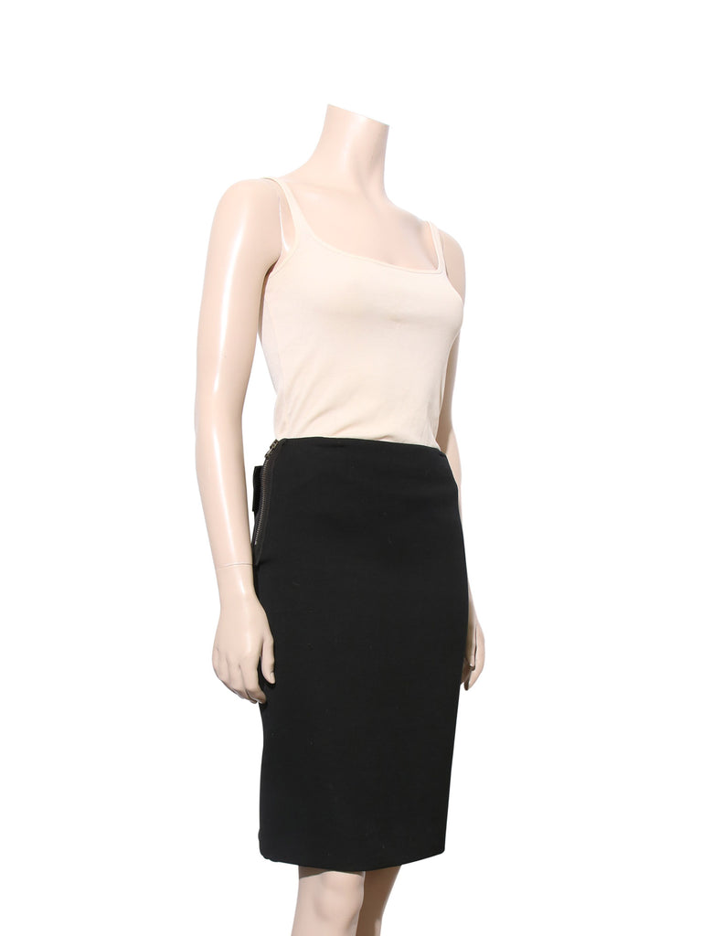Lanvin Wool Pencil Skirt with Bow at Back