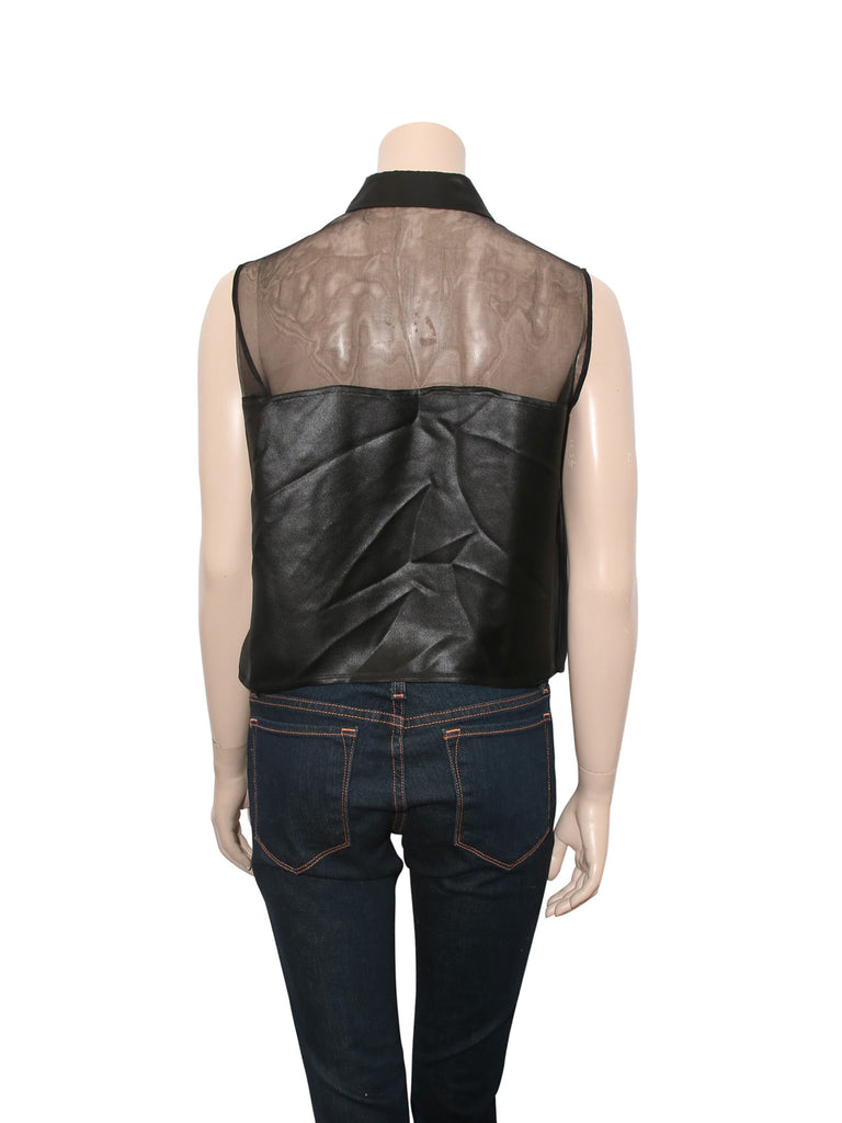Sandro Cropped Sleeveless Blouse