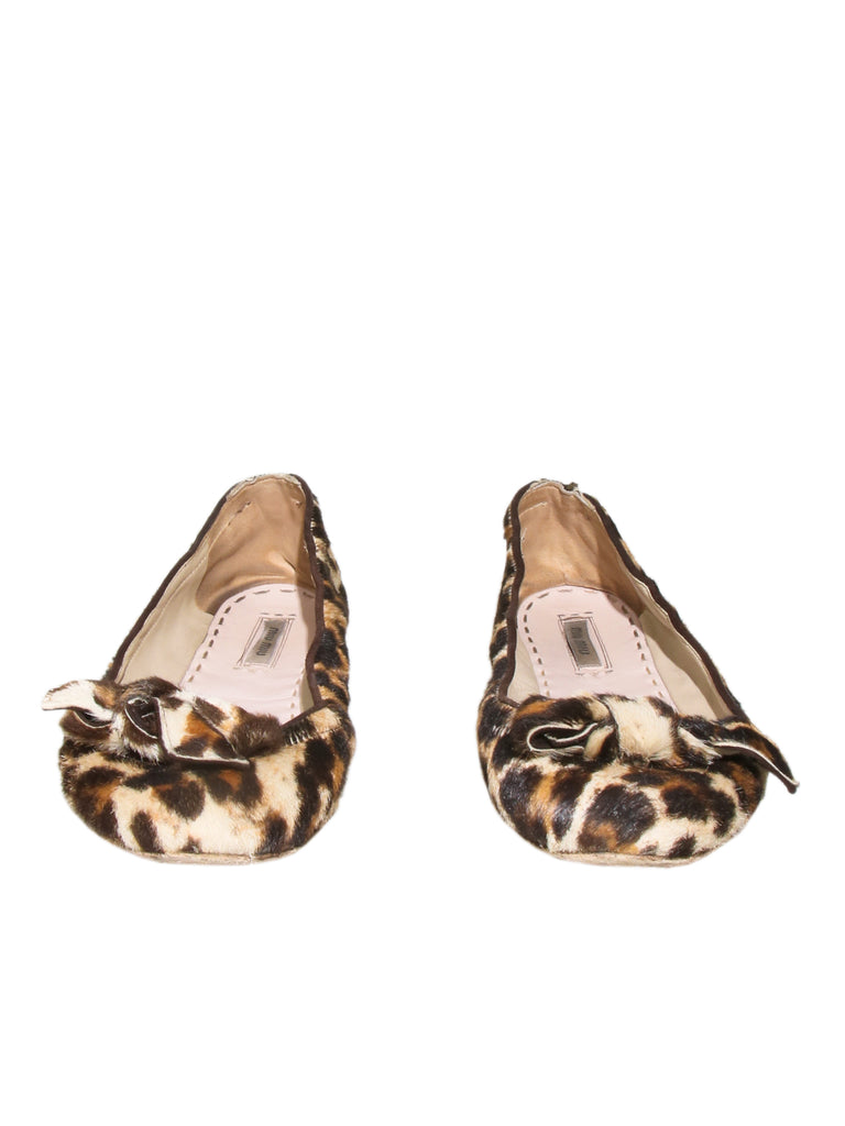 Miu Miu Leopard Ballet Flats