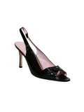 Manolo Blahnik Patent Leather Slingback Sandals