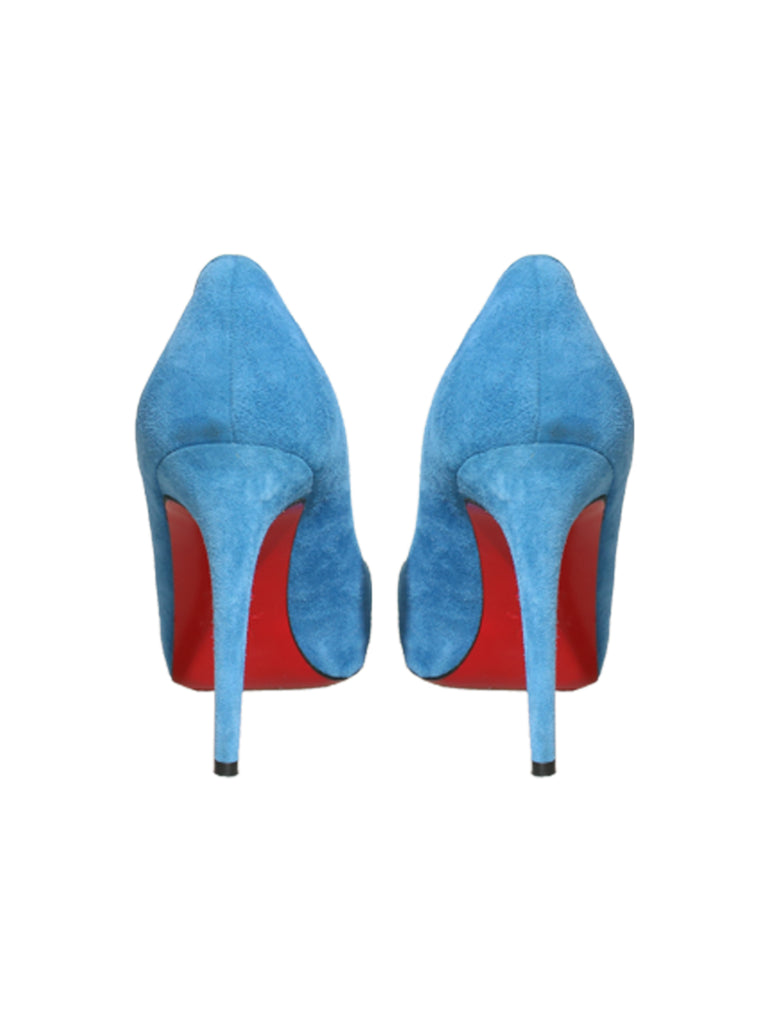 Suede Round Toe Pumps