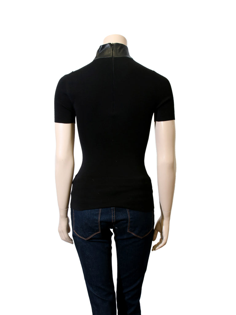 Gucci Leather and Knit Top