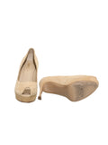 YSL Suede Peep-Toe Pumps