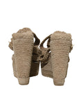 Jimmy Choo Suede Braided Wedge Sandals