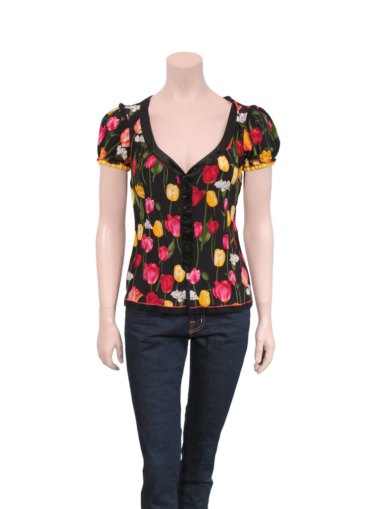 Dolce & Gabbana Floral Silk Top