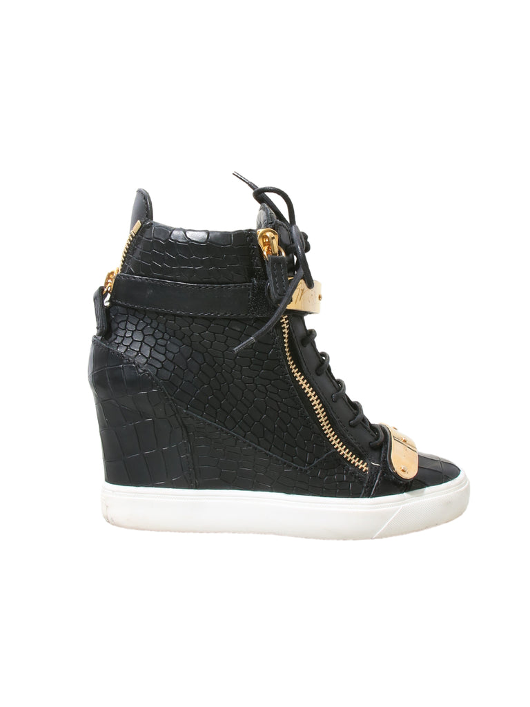 Giuseppe Zanotti Embossed Wedge Sneakers