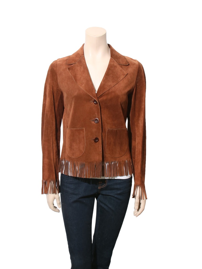 Miu Miu Suede Fringe Jacket