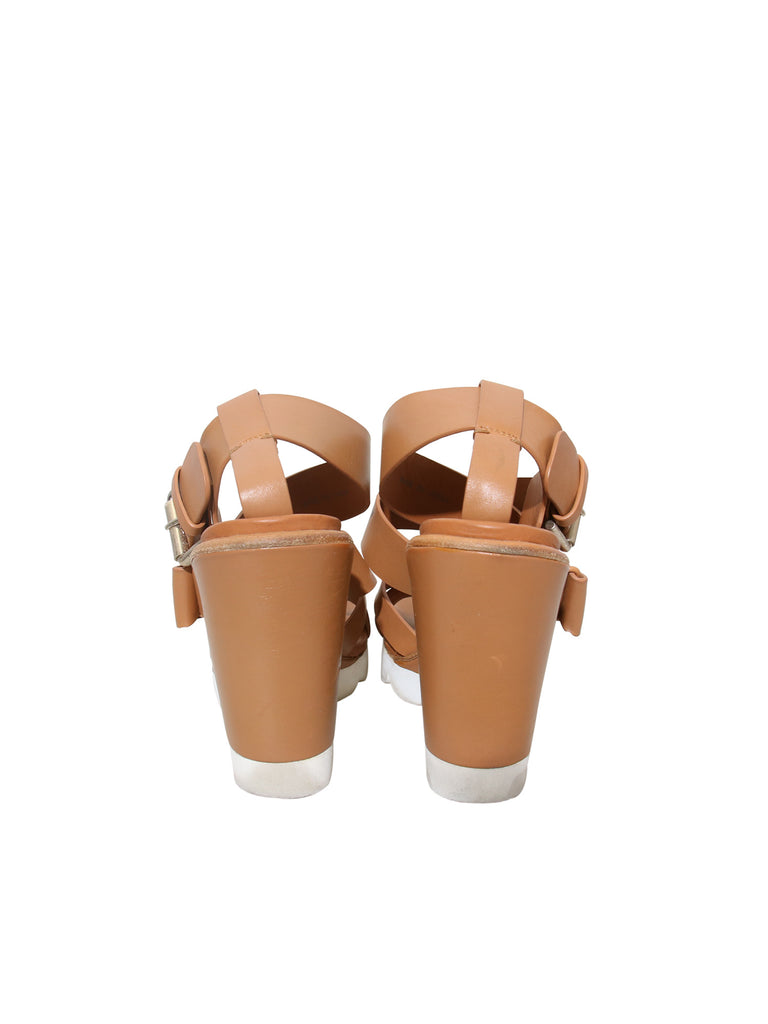 See by Chloé Leather Wedge Sandals
