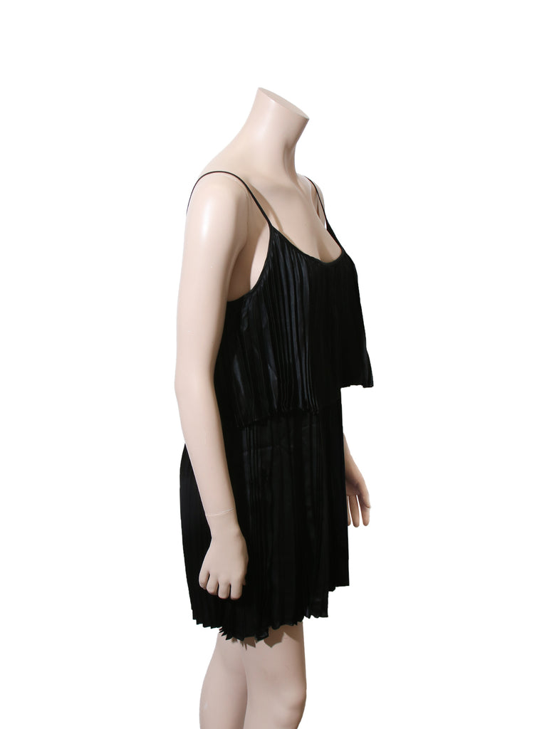 Halston Heritage Pleated Silk Dress