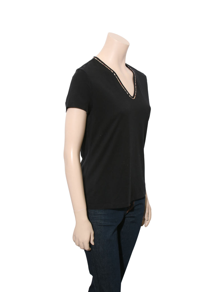 Burberry Check Trim T-Shirt