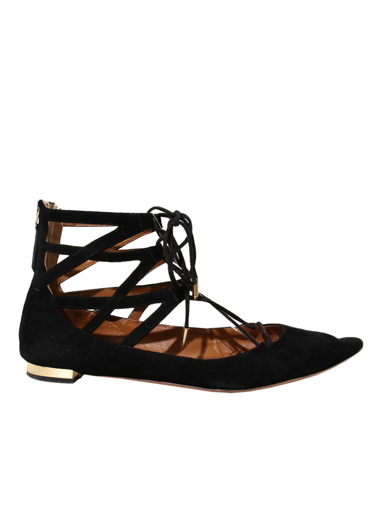 Aquazzura Belgravia Suede Flats